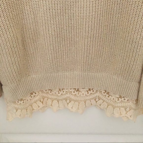 UO Pins and Needles chunky sweater with lace trim - Picture 4 of 5